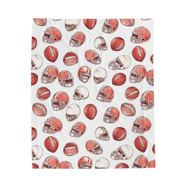 Football-Themed Velveteen Plush Blanket - Perfect for Cozy Game Days!