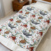 Cozy Ocean-Inspired Velveteen Plush Blanket - Perfect for Beach Lovers