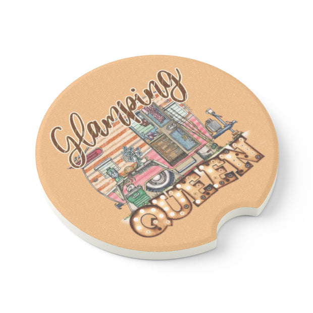 Glamping Queen Camping Soapstone Car Coaster